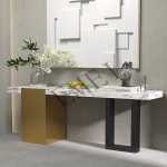 이탈리아 라이트 럭셔리 대리석 슬레이트 입구 테이블 매우 좁은 입구 테이블 빌라 호텔 복도 아트 케이스 엔드 뷰 테이블 : DIEU종합쇼핑몰십일