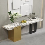 이탈리아 라이트 럭셔리 대리석 슬레이트 입구 테이블 매우 좁은 입구 테이블 빌라 호텔 복도 아트 케이스 엔드 뷰 테이블 : DIEU종합쇼핑몰십일