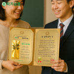 [맞춤제작상장](참 잘해왔다 상)황금빛 네잎의 행운을 담은 카르페디엠 골드 상장 특별한 수능 입학 졸업 선물 : 주식회사 럭키심볼