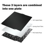 엘레구 센타우리 260x271mm용 카본 빌드 플레이트 PET PEO, 3D 프린터 양면 텍스처 및 매끄러운 플랫폼 표면 시트 유연한 탈착식 온열... 