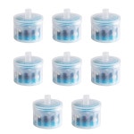 세라믹 고양이 분수 - 1L/37온스 초조용한 작은 애완동물 물그릇, 필터 2개, 식기세척기 사용 가능 블루 8팩 : 톰앗호몰