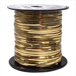 스프링필드 가죽 회사 렉스레이스 플라스틱 레이스 코드 메탈릭 골드, 폭 3/32 , 50야드 보석, 열쇠고리 및 DIY 프로젝트용 내구성 있는 공예품... 