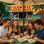 하와이안쉬림프 갈릭버터새우 감바스 캠핑음식 통새우 밀키트 2인분 하와이새우트럭 : 알로하하와이