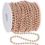30.5m(100피트) 크리스마스 트리 장식, 로즈 골드 화환, 인공 비즈 가닥 체인 Bla : 하나14지우