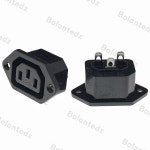 섀시 암 15A/250V 3PIN 05231 AC IEC C13 C14 인라인 소켓 플러그 어댑터 주 전원 커넥터 전원 공급 장치 출력 콘센트 : 스퀘어로지스