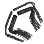 카세파 모터사이클 레버 태슬 프린지 장식, 레트로 PU 가죽 자전거 레버 핸들바 스로틀 브레이크 클러치 그립 커버 랩, 유니버설 핏 22mm... 