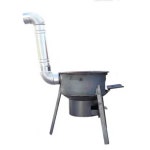 옛날 드럼통 마당 스토브 가마솥 숯불 장작난로 농촌 아궁이 1. 업글 회색 35cm+1.5T+2구 : 토끼네 이층집