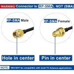 Bingfu WiFi 안테나 연장 케이블 4팩 RP-SMA 수 - 암 벌크헤드 마운트 : 플라잉카펫