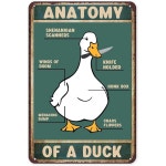 오리 지식 금속 주석 사인 아덕 재미있는 포스터 시골 농장 하우스 클럽 헌팅 헛 카페 거실 욕실 주방 홈 아트 월 장식 명판 : 티파하파픽