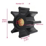 선박 교체 부품 11979-0001 해양 유연 물 펌프 임펠러 키트 11979-0001-P 122610-42021 7200-01 해수용으로 장착됨 : 겟잇고