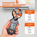 BTMETER 휴대용 디지털 풍속계 BT-5877 주황색 바람 속도 감지 범위 Mph 1~65 기상 모니터링용 : 마역무역