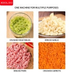 XEOLEO 상업용 다기능 야채 커터 5L 고기 충전 당근 스터핑 절단기 프로세서 150 : 블루화이트리빙