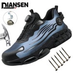 회전버클 작업화 스니커즈 보호화 경량 철심 안전화 광산 창고 벌목 Black 39 : 수비바