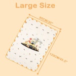 랜도프지니 프린트 생리용 세탁 가능한 침대 패드 방수 소변 30 x45.5 매트리스 보호대 굴착기 Bear 30x45.5 inch : 0비비드마켓0