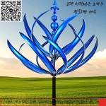 야외 정원 마당 장식에 대 한 1pcs 금속 바람 회 전자 키네틱 아트 꽃 풍차 스테이크 잔디 : 마루총판