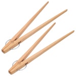 뮤탈 나무 토스터 집게 2개 9.84인치 롱 우드 푸드 서빙 주방 도구 파티 뷔페 바비큐용 : 오션트레이드815