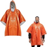 비상 생존 레인 판초 공간 담요 우의 반사 방수 캠핑 하이킹 Gr n : 모아클럽