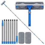 클리너 도구, 세척 키트, 실내용 고창차 RV 윈드실드용 롱 클리닝 장비를 갖춘 미트클리어 15피트 하이 리치 스퀴지 6.7 Feet : 블리츠허브005