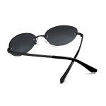 여성용 FEISEDY 트렌디한 림리스 타원형 선글라스 남성용 레트로 90년대 안경 프레임 Y2K B2393 : 노모트레이드