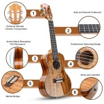 Koa Fest Aka Fiesta의 Hricane 콘서트 우쿨렐레는 매끄러운 광택을 가진 하와이-Ukele 악기의 23인치 : 사운드베르크