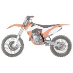 KTM 450 SX-F 팩토리 에디션 2012-2014용 Acerbis X-Grip 프레임 가드 오렌지/블랙 : 밝은우리마켓