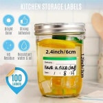 100pcs 날짜 냉동고 레이블 쉬운 껍질을 벗기는 우송료 측정기 색상 코딩 식품 라벨 홀더 스티커 통조림 항아리 : 더라인상사