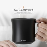 스머그, 최대 149개의 커피 머그 워머 & PCTg 뚜껑 세트, 무선 충전 기능이 있는 셀프 가열 컵, 사무실/가정용 책상 특별 회색 Grande Black... 