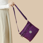 [루루백] 경량 나일론 여성 크로스백 가벼운 방수 캐주얼 여자 여행 보부상 가방 바이올렛 : 루루하우스