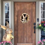 나무 부활절 문 로그인 토끼 건설 휴일 전면 홈 벽 장식에 대 한 교수형 펜 던 트 : 마루총판