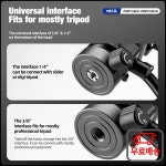 Fotopro MH-2L 비디오 유체 헤드 360 ° X-Aircross 3용 레벨링 베이스 분리형 핸들이 있는 파노라마 팬 틸트 : 다이렉트상사4