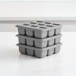 1+1 디아르 국내산 플래티넘 실리콘 밀폐 이유식 보관 용기 큐브 틀 9구 그레이 : 주식회사 디아르