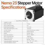 YEJMKJ 3팩 네마 23 스테퍼 모터 2상 1.8 2.2Nm(311.55온스 인치) 고토크 바이폴라 82mm 4.0A 0.6 4-리드 샤프트 21mm 8mm 57 케이블 1M... 