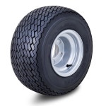 로드가이드 골프 카트 타이어 휠 어셈블리 18X8.5-8 4겹, 4.5인치 PCD 실버 림에 5개의 러그 장착 4x4 Rim Set 1 : 에버리치스토어