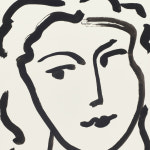 명화 케이스 3640 앙리 마티스 Henri Matisse - 여성의 얼굴 Visage de femme 1948 드로잉 아이폰XS하드 : Bergamot