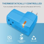 온실 및 웰 하우스 히터 옐로디어를 위한 업그레이드된 온도 조절기 콘센트 1대 히터 폰드 디아이서 농장 RV를 위해 38 F/오프 50 F 자동... 