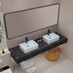 공중화장실 세면대 탁상 이중 호텔 벽걸이형 : 스마일마켓18