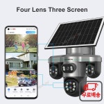 LS VISION 태양광 카메라 Wifi 야외 10배 광학 줌 3화면 4G SIM CCTV 홈 보안 에너지 AI PTZ V380 : 다이렉트스토어3
