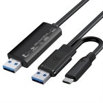 데이터 링크 마우스 키보드 공유 USB3.0  C타입 PCPC 네트워크 직접 파일 전송 브리지 컴퓨터 복사 케이블 동기화 : jaydemall03