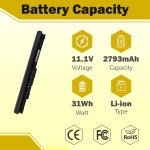 LA03 31Wh 2793mAh 11.1V 노트북 배터리 HP 14Y 15F 시리즈 15-f222wm 15-f233wm 15-f010dx HSTNN-IB6R 752237-001 : 프라임상사19