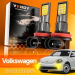 2개 LED 안개등 블브 H8 램프 캔버스 오류 없음 비틀 제타 4 mk4 파사트 B7 B8 GTI CC 티구안 아틀라스 폴로 6R 9N 6C 5용... 