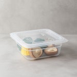 WELCOR 6팩 플라스틱 보관 프리 1L 상업용 용기 사이즈 2 가정용 1/6 1 스태커블 1 BPA 사이즈 뚜껑 1/6 식사 40 팬 160 준 파티용 케이... 