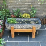 마당 어항 장 수반 돌 석재 정원 수석 받침대 89cm 단기통 : 비즈라클