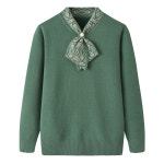 목련옷장 70대~110세 할머니 왕기모 엘레강스 진주스카프 니트티 생신선물 겨울외출복 요양원옷 경로당옷 마실룩 : 목련옷장