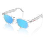 남녀용 스마트 선글라스 - 스피커 포함 블루투스 선글라스, 터치 컨트롤, 실외 자외선 차단 및 음성 제어, 핸즈프리 통화(미러 블루 렌즈)... 