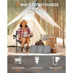 MARBERO 88.8Wh 휴대용 발전소 백업 리튬 배터리 태양광 발전기... 출력 캠핑 하이킹 RV 오프 그리드 리빙 CPAP 홈 정전 비상 : 레베론