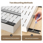 다야코코 캐비닛 정리함, 너비 11 6 -19 5 및 깊이 16 5 -21 3 레일로 가능, 드릴 조절식 서랍 없음, 흰색 White : YS글로벌96