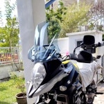 Su&zu&ki DL650 V-STROM 2017 2019 2020 2021 2023 2024(회색 연기)와 호환되는 미드임탑 모터사이클 VSTROM650 윈드스크린 윈드실드... 