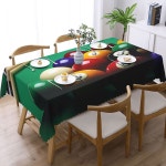 스티비유클 당구 식탁보 얼룩과 주름 방지 세척 가능한 식탁 커버 직사각형 주방 식탁보 식탁보 식탁보 식탁보 식탁보 식탁보 식탁보 식탁보... 