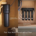 Moen Kurv 크롬 3-in-1 정수 풀다운 주방 수도꼭지, 싱크대 수도꼭지용 필터, : 하나14지우