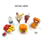 큐맨 빌드 앤 펀 달콤한 친구들 패스트푸드 6종 세트  레고 호환 블럭 : 브엘라엘